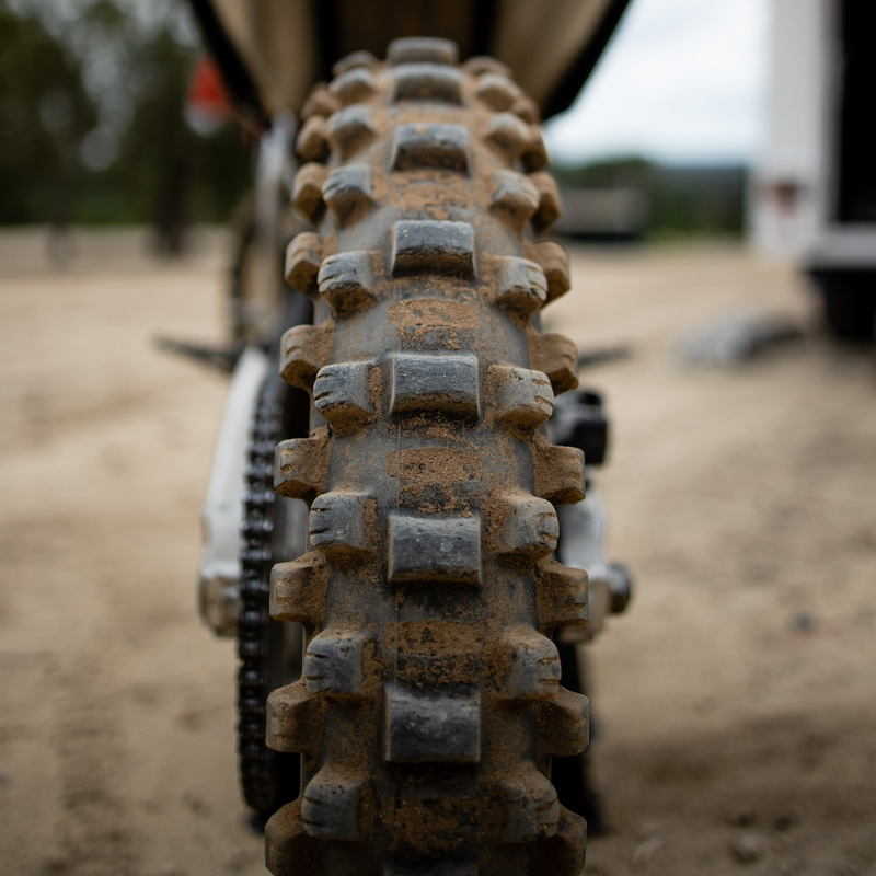 Changing a dirt bike tire