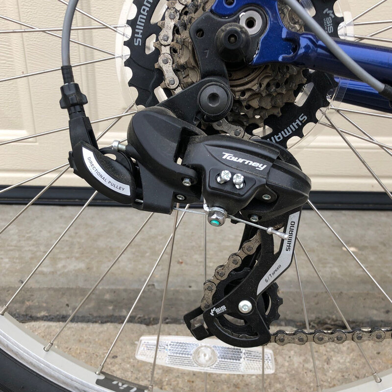 a derailleur on a bike